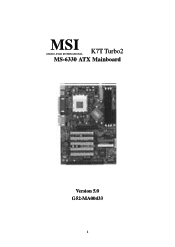 MSI K7T TURBO2 User Guide