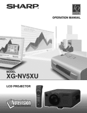 Sharp XG-NV5XU XG-NV5XU Operation Manual