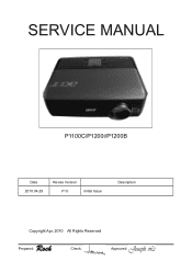 Acer P1200 Acer P1200i Projector Service Guide