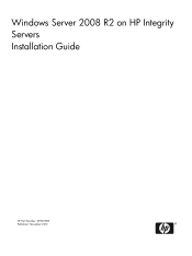 HP Integrity BL890c Installation Guide, Windows Server 2008 R2 v7.0