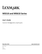 Lexmark MS610dn User's Guide