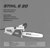 Stihl E 20 Instruction Manual