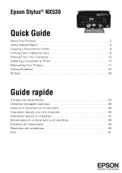 Epson Stylus NX530 Quick Guide