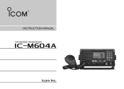 Icom IC-M604A Instruction Manual
