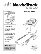 NordicTrack C 1500 Treadmill English Manual