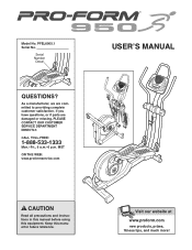 ProForm 950 Elliptical Manual