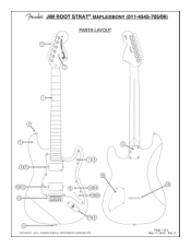 Fender Jim Root Stratocaster Jim Root Stratocaster Service Diagrams