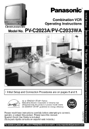 Panasonic PVC2033WA PVC2023A User Guide