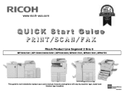 Ricoh Aficio MP C6501SP Quick Start Guide