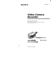 Sony CCD-TRV66 Operating Instructions  (primary manual)