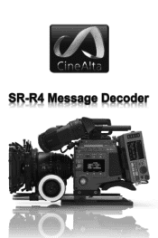 Sony SRR4 Product Manual (SR-R4 Message Decoder)