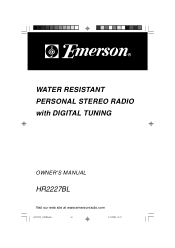 Emerson HR2227BL Owners Manual