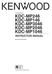 Kenwood KDC-MP2046 User Manual