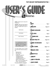 Maytag MTB1954MEB User Guide