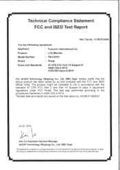 Sharp PN-CD701 Safety Standard FCC