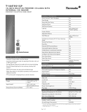 Thermador T18IF901SP Product Spec Sheet