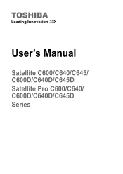 Toshiba Satellite C640 PSC00C-01U00P Users Manual Canada; English