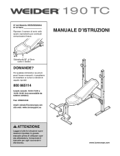 Weider 190 Tc Bench Italian Manual
