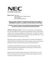 NEC NP-P452W Launch Press Release