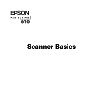 Epson Perfection 610 Scanner Basics