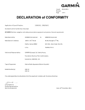 Garmin GSD 24 Advanced Sonar Module Declaration of Conformity