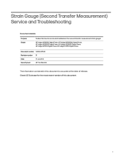 HP Indigo WS6600 Strain Gauge Second Transfer Measurement Service and Troubleshooting -- CA393-07540 Rev 01