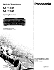 Panasonic SC-HT230 SAHT230 User Guide