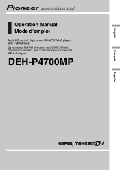 Pioneer DEH-P4700MP Owner's Manual