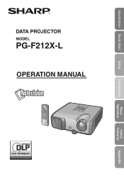 Sharp PG-F212X-L PG-F212X-L Operation Manual