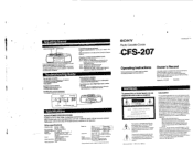 Sony CFS-207 Users Guide