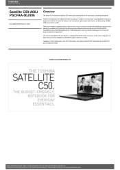 Toshiba Satellite C50 PSCFAA-00J006 Detailed Specs for Satellite C50 PSCFAA-00J006 AU/NZ; English