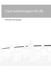 Kyocera ECOSYS P3055dn Card Authentication Kit (B) Operation Guide Rev 2013.1