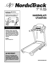 NordicTrack T11.5 Treadmill Hungarian Manual