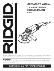 Ridgid R1020 Owners Manual