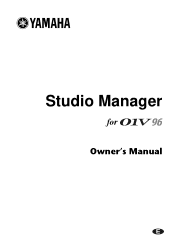Yamaha 01V96 Studio Manager Owner's Manual