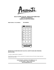 Avanti WC1500DSS Instruction Manual