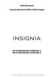 Insignia NS-PCW5250 User Manual (Español)