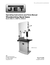 JET Tools JWBS-15-3 User Manual