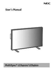 NEC LCD4020-BK-IT LCD4020/LCD4620  user's manual
