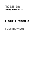 Toshiba WT200 PDW03C-008002 Users Manual Canada; English