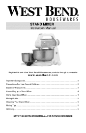 WestBend 41125 Instruction Manual
