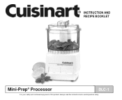 Cuisinart DLC-1 Instructions and Recipes