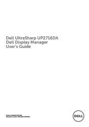 Dell UP2716DA Display Manager Users Guide