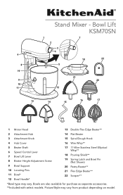 KitchenAid KSM70SNDXPT Owners Manual
