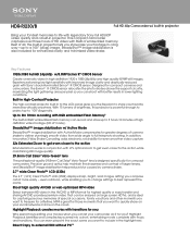 Sony HDR-PJ230 Marketing Specifications