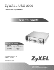 ZyXEL ZyWALL USG 2000 User Guide