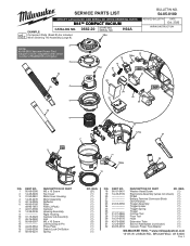 Milwaukee Tool 0882-20 Service Parts List