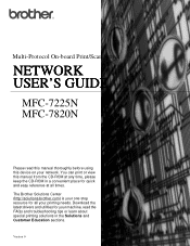 Brother International MFC 7225N Network Users Manual - English