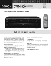Denon DVM-1800 Literature/Product Sheet