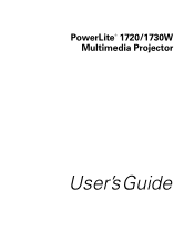 Epson PowerLite 1720 User's Guide